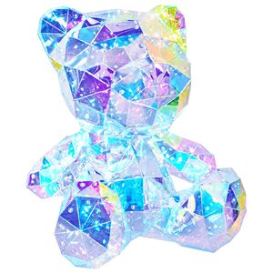 vidaXL Призматично иридисцентно LED мече Многоцветен 32 x 28 x 38 cm