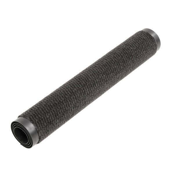 vidaXL Правоъгълна изтривалка, усукани влакна, 80х120 см, черна