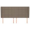 vidaXL Горна табла за легло с уши, таупе, 183x23x118/128 см, плат