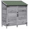 vidaXL Градина постройка Сиво 106,5 x 56 x 113,5 см