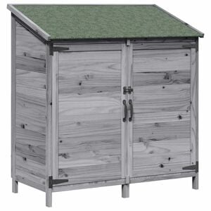 vidaXL Градина постройка Сиво 106,5 x 56 x 113,5 см