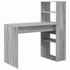 vidaXL Бюро Сив Сонома Инженерна дървесина 113 x 54 x 120 см