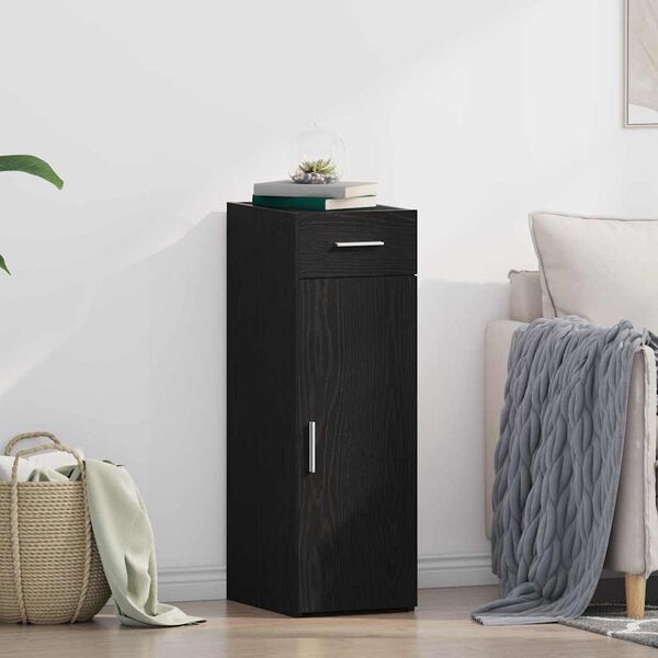 vidaXL Служебен шкаф с чекмедже Черния дъб 30 х 42,5 х 93 см
