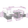 vidaXL Градински Софа Комплект със съхранение 8 pcs Бежово Полиратан