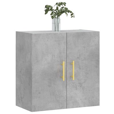 vidaXL Стенен шкаф, бетонно сив, 60x31x60 см, инженерно дърво