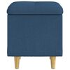vidaXL Табуретка с място за съхранение Синьо 40 x 40 x 45 cm текстил