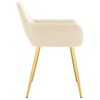 vidaXL Трапезни столове, 2 бр, кремави, кадифе