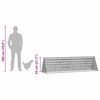 vidaXL Клетка за пилета Сребрист 215 x 55 x 55 см