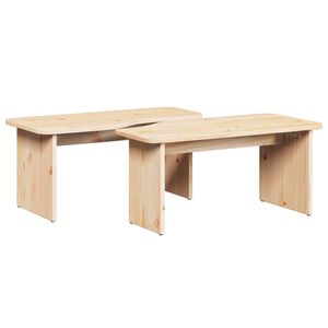 vidaXL Масичка за кафе 2 бр. Естествен 100 x 69 x 35,5 см