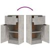 vidaXL Сайдборди, 2 бр, бетонно сиви, 30x30x70 см, инженерно дърво