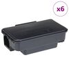 vidaXL Капани за мишки 6 бр. черни 22x12,5x7,5 cm