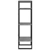 vidaXL 3-етажна библиотека, бетонно сив, 40x30x105 см, инженерно дърво