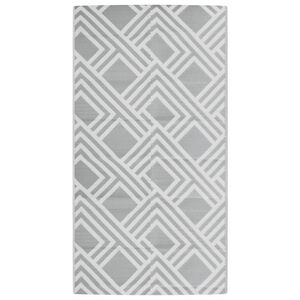 vidaXL Килим за открито, ARAKIL сив, 80x150 см, PP