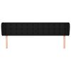 vidaXL Горна табла за легло с уши, черна, 163x23x78/88 см, плат