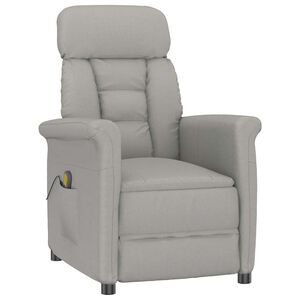 vidaXL Масажен стол Светлосиво 96.5 x 70.5 x 95 см Микрофибър