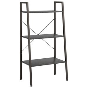 vidaXL Стояща етажерка стълба 3 рафта черно 56x35x108 см
