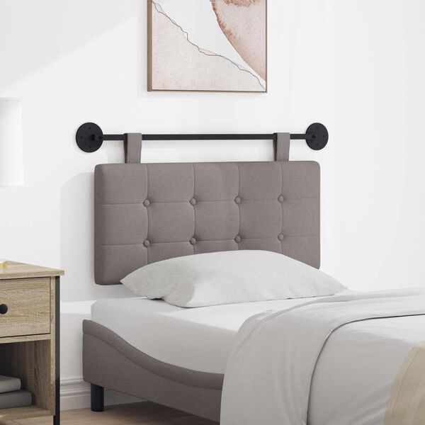 vidaXL Висяща табла Монтиране на стена Таупе 100 x 55 x 5 см текстил