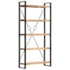 vidaXL Библиотека с 5 рафта, 90x30x180 см, акация масив