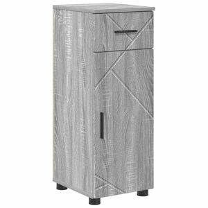 vidaXL Шкаф за баня Сив Сонома 30 x 35 x 80 см Инженерно дърво & Метал