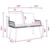 vidaXL Градинска пейка с възглавница Сив 114 x 64 x 78 см Метал