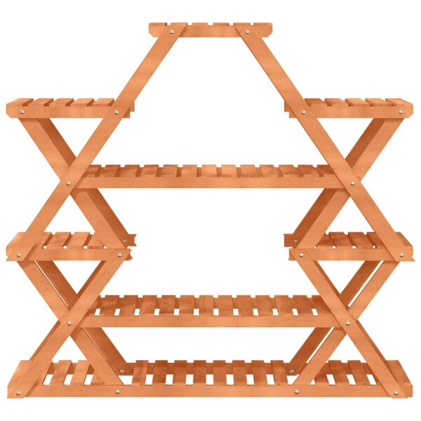 vidaXL Поставка за цветя, 110x25x105 см, масивна ела