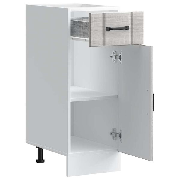 vidaXL Кухненски шкаф Lucca, сив сонома, инженерна дървесина