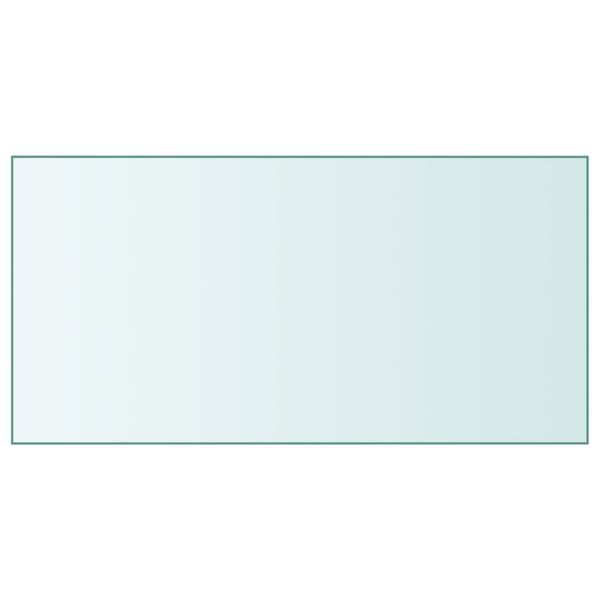 vidaXL Плот за маса прозрачен 50x100 см закалено стъкло