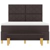 vidaXL Легло с пружинирана основа Тъмнокафяв 160 x 200 cm текстил