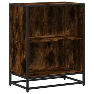 vidaXL Шкаф за книги Пушен дъб 60x35x76 cm Инженерна дървесина