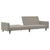 vidaXL 2-местно разтегателно канапе, светлосиво, кадифе