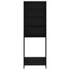 vidaXL Шкаф за пералня, черен, 64x24x190 см