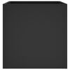 vidaXL Плантерна кутия, черна, 40x40x40 см, инженерно дърво