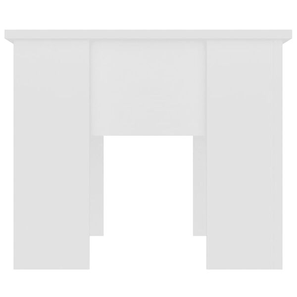 vidaXL Маса за кафе, бяла, 79x49x41 см, инженерно дърво