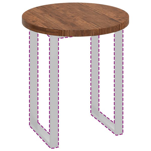 vidaXL Топ за маса Светло кафяво &Oslash; 70 x 4 cm Масивен дъб