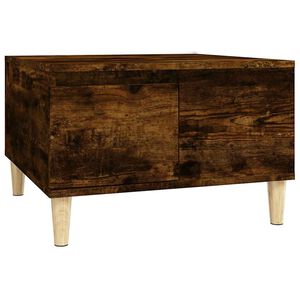 vidaXL Кафе маса, опушен дъб, 55x55x36,5 см, инженерно дърво