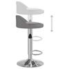 vidaXL Бар табуретки, 2 бр, сиви, изкуствена кожа