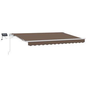 vidaXL Прибираща се тента Таупе 300 x 250 cm Тъкан и алуминий