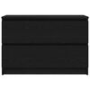 vidaXL ТВ шкаф черен 80x35x54 cm Изработена дървесина
