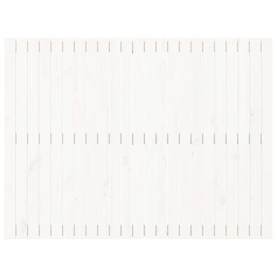 vidaXL Стенна табла за спалня бяла 146,5x3x110 см борово дърво масив