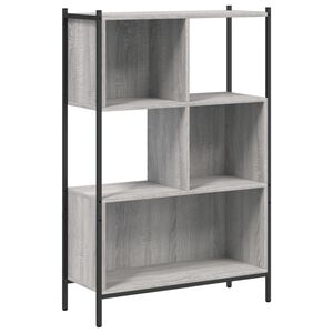 vidaXL Библиотека, сив сонома, 72x28x109 см, инженерно дърво