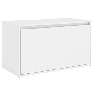 vidaXL Пейка за коридор, 80x40x45 см, бяла, инженерно дърво