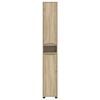 vidaXL Шкаф за баня Сонома дъб 30,5 x 30 x 195 см Инженерно дърво