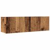 vidaXL ТВ шкафове за стенен монтаж, 2 бр, старо дърво, 100x30x30 см