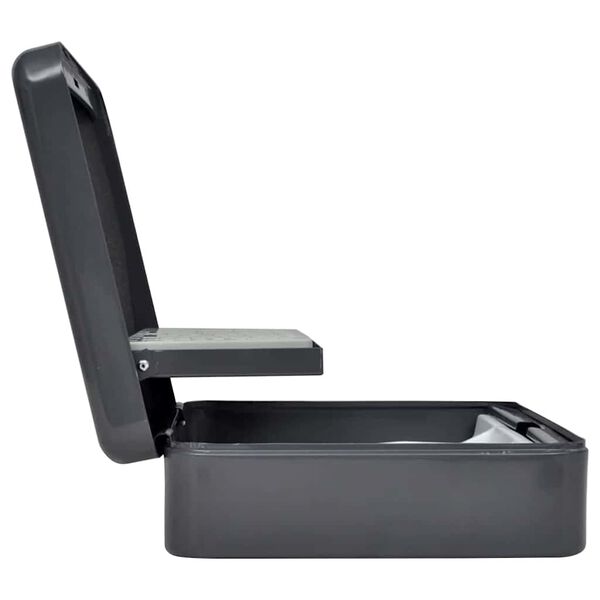 vidaXL Каса за пари с заключване Черно 30 x 24 x 9 см Стомана