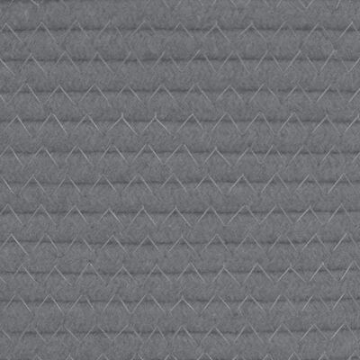vidaXL Кош за съхранение, сиво и бяло, Ø38x46 см, памук