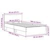vidaXL Рамка за легло с таблото Черния дъб 90 x 190 cm Инженерно дърво