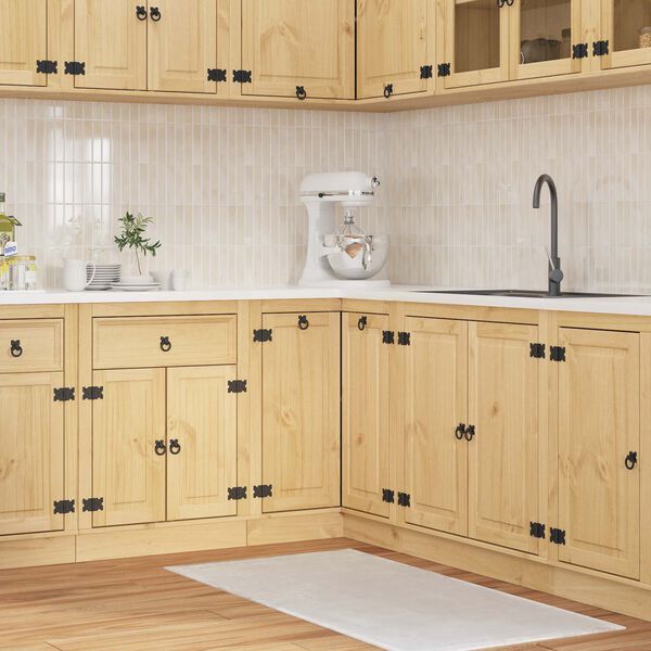 vidaXL За шкафове с рафт Меден 60 x 32 x 40 см Солидно борово дърво