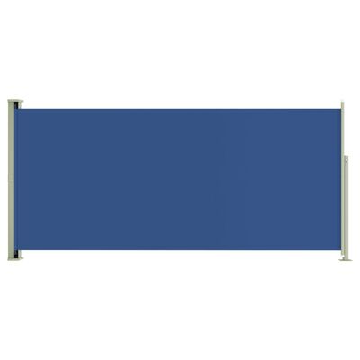 vidaXL Прибираща се дворна странична тента, 140x300 см, синя