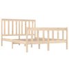 vidaXL Рамка за легло, масивно дърво бор, 135x190 см, двойна