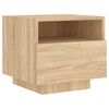 vidaXL Нощно шкафче с LED осветление, дъб сонома, 40x39x37 см